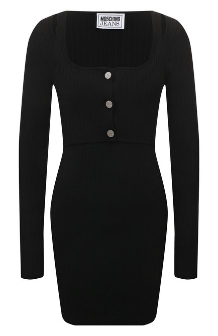 Женское платье из вискозы M05CH1NO JEАNS черного цвета по цене 42750 руб., арт. 232K2/A0481/8711 | Фото 1