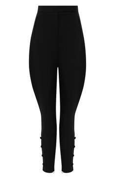Женские шелковые брюки GIORGIO ARMANI черного цвета, арт. 9WHPP096/T00WY | Фото 1 (Материал внешний: Шелк; Длина (брюки, джинсы): Стандартные; Женское Кросс-КТ: Брюки-одежда; Статус проверки: Проверена категория)
