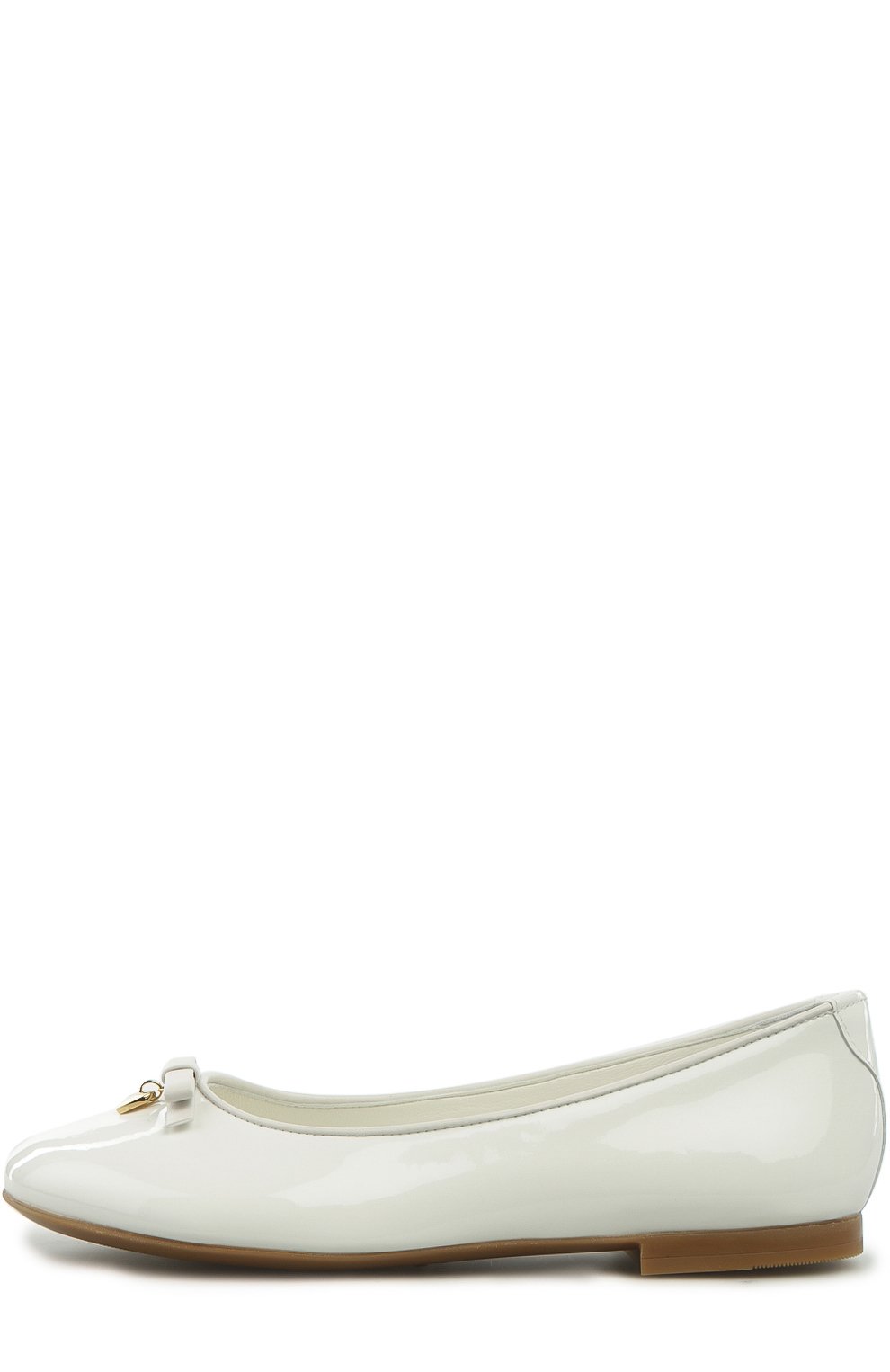Кожаные балетки DOLCE & GABBANA детские белого цвета — купить в ...