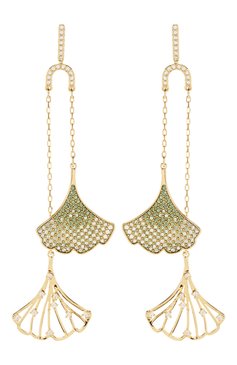 Женские серьги ginko SWAROVSKI золотого цвета, арт. 5527080 | Фото 1 (Материал: Металл)