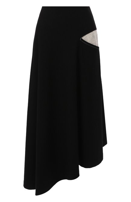 Женская шерстяная юбка Y`S черного цвета по цене 81700 руб., арт. YC-S01-101 | Фото 1