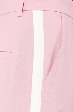 Женские брюки из смеси шерсти и шелка DOLCE & GABBANA светло-розового цвета, арт. FTBPAT/FUBAJ | Фото 5 (Материал внешний: Шерсть; Стили: Гламурный; Женское Кросс-КТ: Брюки-одежда; Силуэт Ж (брюки и джинсы): Прямые; Случай: Формальный; Длина (брюки, джинсы): Укороченные; Статус проверки: Проверена категория)