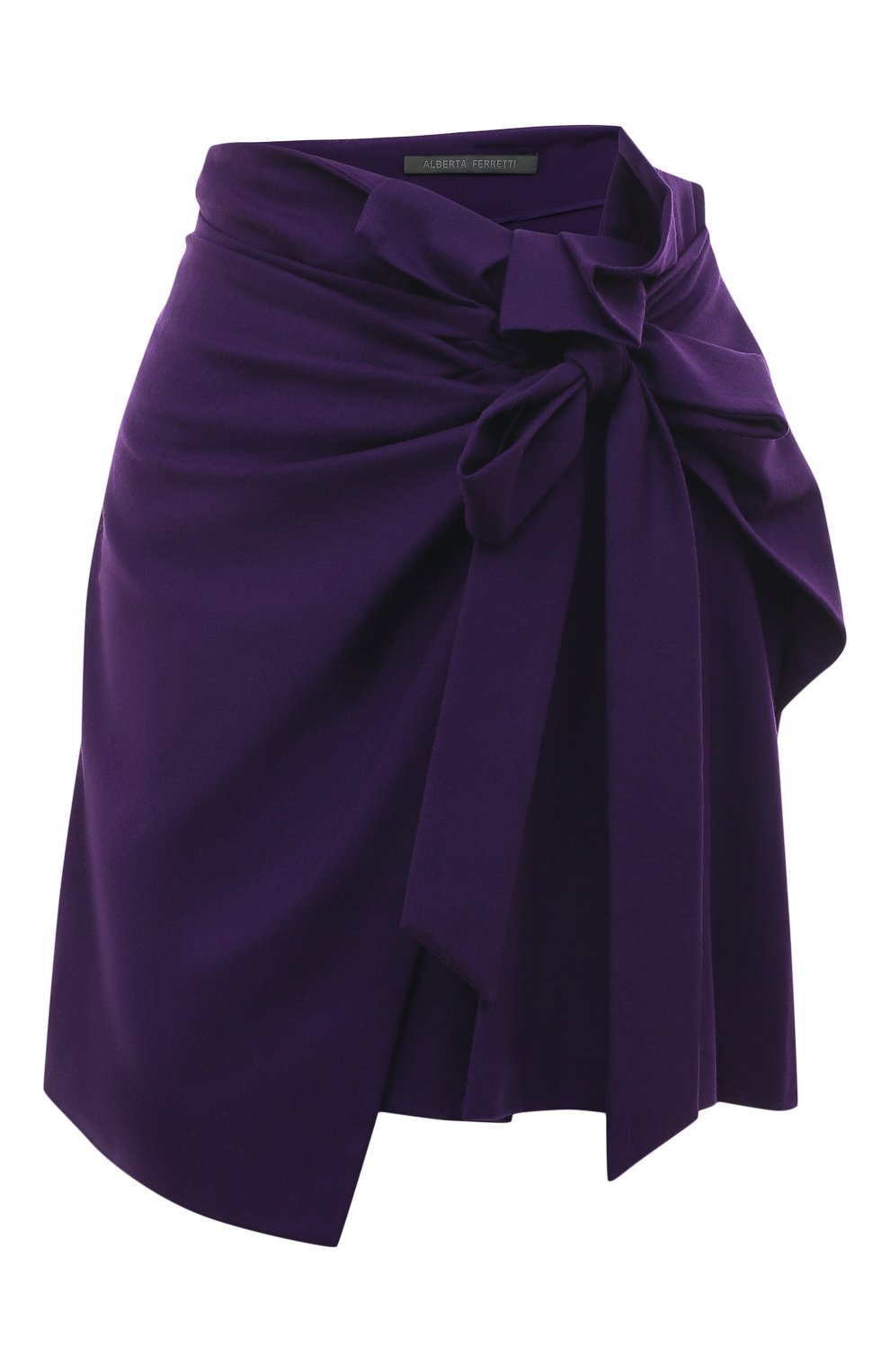 Шерстяная юбка Alberta Ferretti фиолетового цвета
