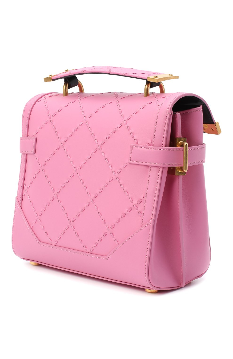 Женская сумка bbuzz 23 BALMAIN розового цвета, арт. UN1S501/LMCR | Фото 3 (Сумки-технические: Сумки через плечо, Сумки top-handle; Материал: Натуральная кожа; Ремень/цепочка: На ремешке; Размер: small)