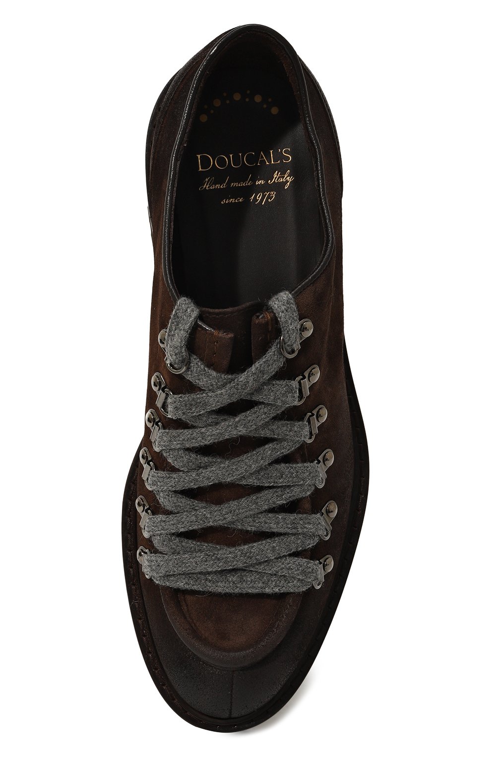 Мужские замшевые ботинки DOUCAL'S темно-коричневого цвета, арт. DU2736PHILUF205T | Фото 6 (Мужское Кросс-КТ: Хайкеры-обувь, Ботинки-обувь; Материал внутренний: Натуральная кожа; Материал сплава: Проставлено; Материал утеплителя: Без утеплителя; Подошва: Плоская; Драгоценные камни: Проставлено; Материа л внешний: Замша)