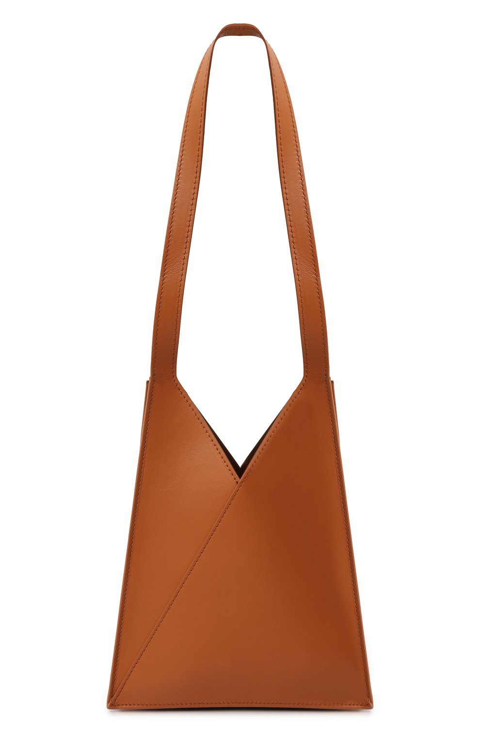 Женская сумка japanese MM6 коричневого цвета, арт. SB6WD0012/P4811 | Фото 6 (Сумки-технические: Сумки top-handle; Материал: Натуральная кожа; Материал сплава: Проставлено; Драгоценные камни: Проставлено; Размер: small)