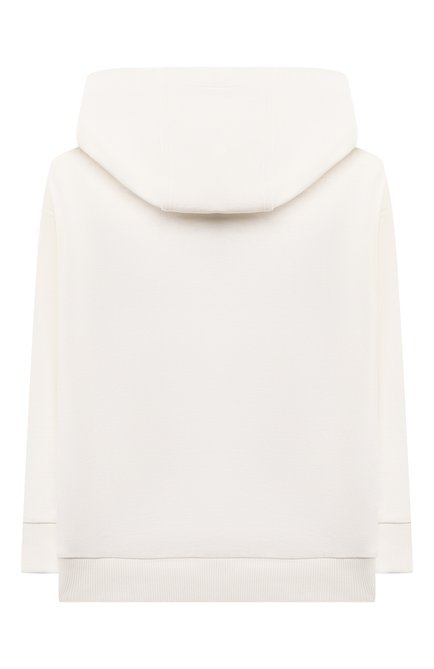 Детский хлопковое худи VERSACE белого цвета, арт. 1000344/1A02632/4A-6A | Фото 2 (Рукава: Длинные; Материал внешний: Хлопок; Девочки Кросс-КТ: Худи-одежда; Ростовка одежда: 6 лет | 116 см)