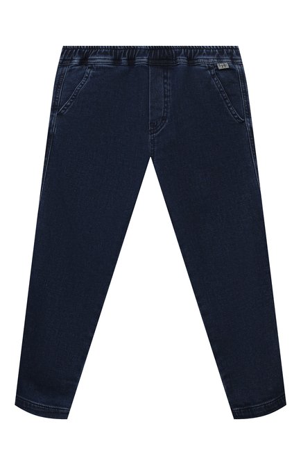 Детские джинсы IL GUFO темно-синего цвета, арт. A23PL394J0039/5A-8A | Фото 1 (Материал внешний: Хлопок; Нос: Не проставлено; Материал сплава: Проставлено)