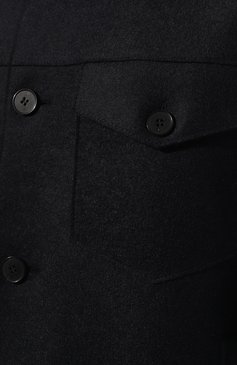 Мужская шерстяная куртка-рубашка HARRIS WHARF LONDON темно-синего цвета, арт. C9331MLK | Фото 5 (Кросс-КТ: Куртка; Мужское Кросс-КТ: шерсть и кашемир; Материал внешний: Шерсть; Рукава: Длинные; Материал сплава: Проставлено; Драгоценные камни: Проставлено; Длина (верхняя одежда): Короткие; Стили: Кэжуэл)