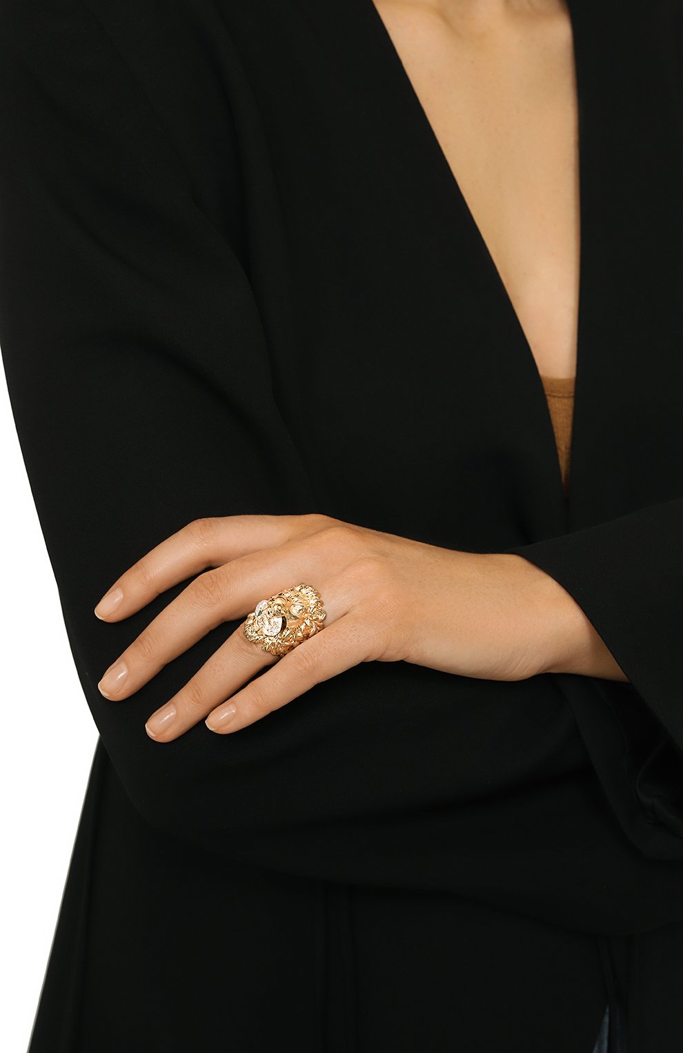 Женское кольцо GUCCI золотого цвета, арт. 402763 J1D50 | Фото 2 (Материал: Металл)