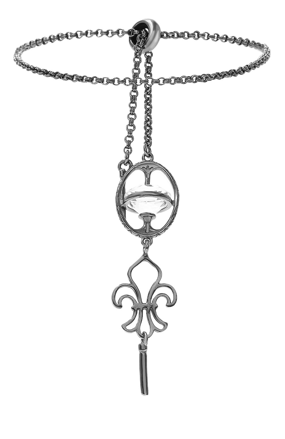 Женский браслет цветок жанны MIDGARD PARIS серебряного цвета, арт. 5735bs | Фото 3 (Материал: Серебро)