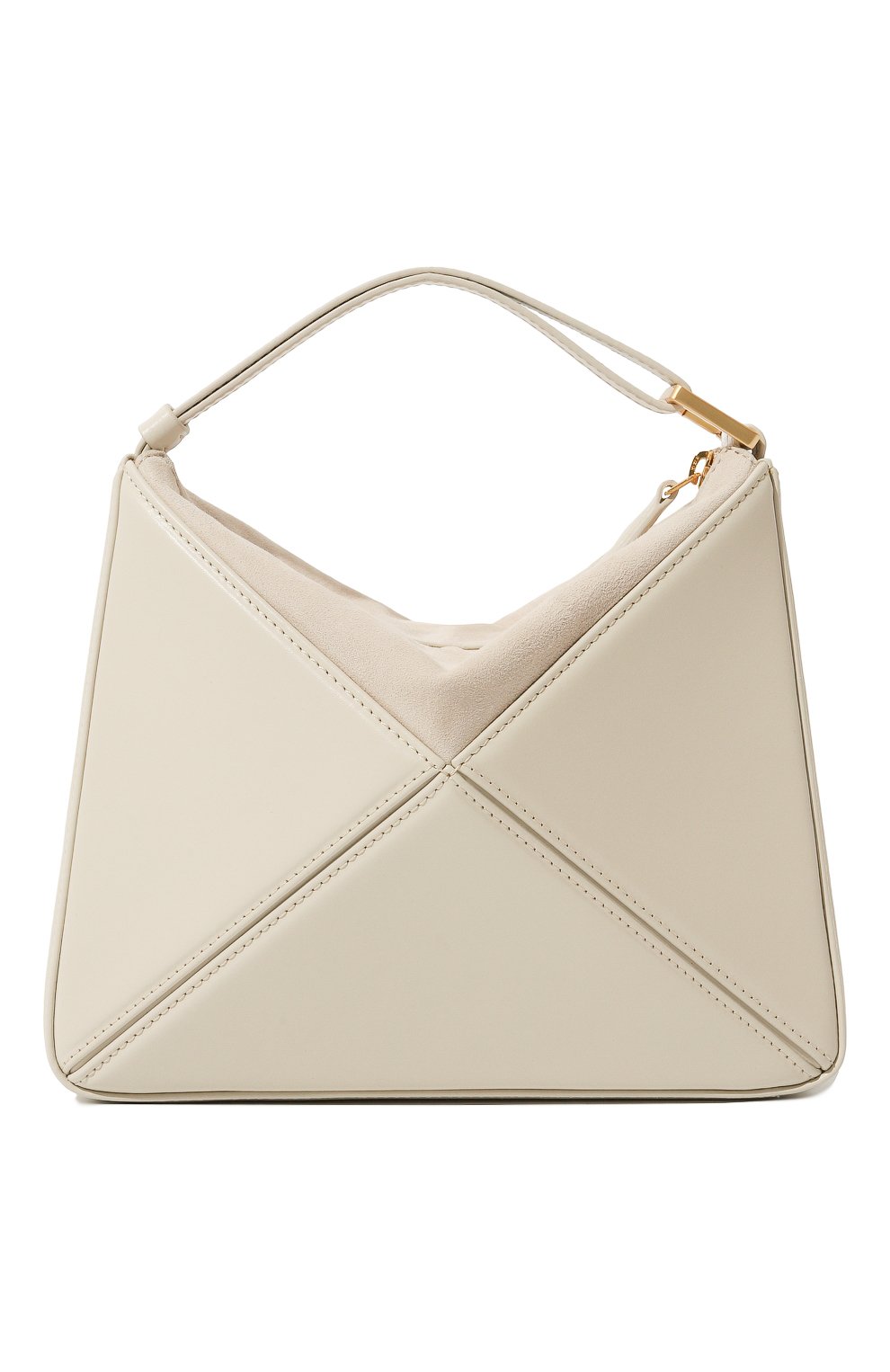 Женская сумка flex mini MLOUYE кремвого цвета, арт. 10-057 | Фото 6 (Сумки-технические: Сумки top-handle; Материал: Натуральная кожа; Размер: mini)