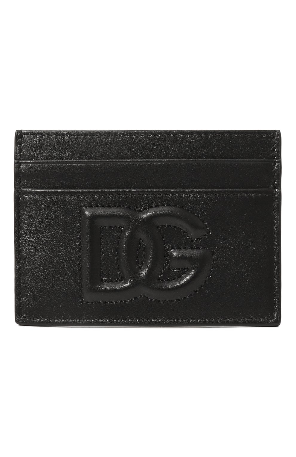 Женский кожаный футляр для кредитных карт DOLCE & GABBANA черного цвета, арт. BI0330/AG081 | Фото 1 (Материал: Натуральная кожа; Материал сплава: Проставлено; Нос: Не проставлено)