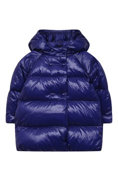 Детского пуховое пальто EMPORIO ARMANI синего цвета, арт. 6KEL08/1NWPZ | Фото 1 (Кросс-КТ НВ: Верхняя одежда-одежда, Куртки; Материал внешний: Синтетический материал; Материал сплава: Проставлено; Нос: Не проставлено; Материал утеплителя: Пух и перо; Материал подклада: Хлопок; Ростовка одежда: 9 мес | 74 см, 12 мес | 80 см, 24 мес | 92 см, 36 мес | 98 см)