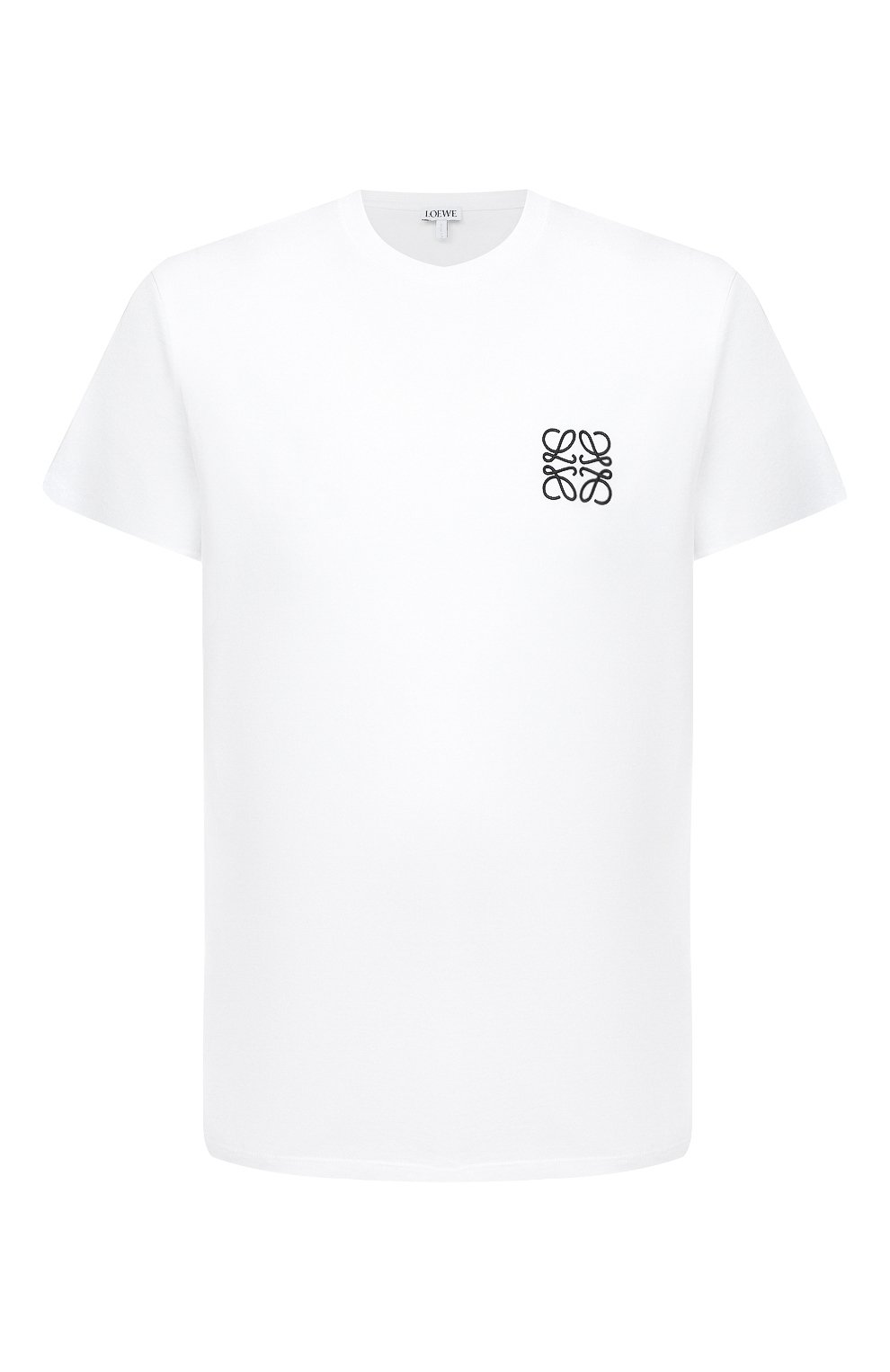Мужская хлопковая футболка LOEWE белого цвета, арт. H526341XAI | Фото 1 (Принт: Без принта; Рукава: Короткие; Длина (для топов): Стандартные; Мужское Кросс-КТ: �Футболка-одежда; Материал внешний: Хлопок; Стили: Кэжуэл)