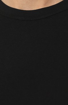 Мужская хлопковая футболка FEDELI черного цвета, арт. 6UED0304 | Фото 5 (Принт: Без принта; Рукава: Короткие; Длина (для топов): Стандартные; Материал внешний: Хлопок; Стили: Минимализм)