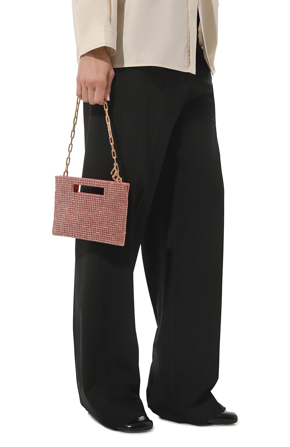 Женская сумка lucinda nano CULT GAIA р озового цвета, арт. SH2544PS | Фото 2 (Сумки-технические: Сумки top-handle; Материал сплава: Проставлено; Материал: Текстиль; Драгоценные камни: Проставлено)