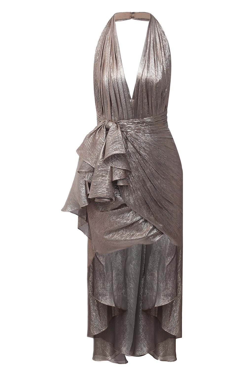 Женское платье ZUHAIR MURAD серебряного цвета, арт. DRP20011/CHLU003 | Фото 1 (Случай: Вечерний; Материал внешний: Синтетический материал; Рукава: Без рукавов; Длина Ж (юбки, платья, шорты): Макси; Стили: Романтичный; Материал подклада: Шелк; Женское Кросс-КТ: Платье-одежда)