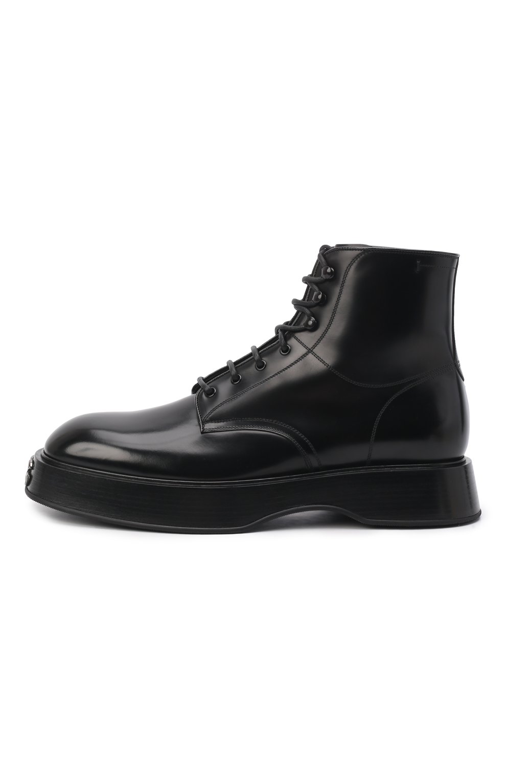 Мужские кожаные ботинки michelangelo DOLCE & GABBANA черного цвета, арт. A60419/A1203 | Фото 4 (Мужское Кросс-КТ: Ботинки-обувь, Байкеры-обувь; Материал внутренний: Натуральная кожа; Материал утеплителя: Без утеплителя; Подошва: Массивная; Длина стельки: 24,5, 25,3, 25,7, 26,1, 26,5, 26,9, 27,3, 27,7, 28,1, 28,5, 28,9, 29,3, 30,1)