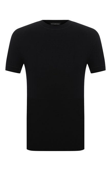 Мужская футболка ERMENEGILDO ZEGNA черного цвета по цене 21950 руб., арт. N3M201330 | Фото 1