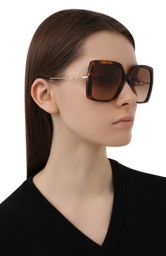 Женские солнцезащитные очки BURBERRY коричневого цвета, арт. 4332-331613 | Фото 2 (Региональные ограничения белый список (Axapta Mercury): RU; Тип очков: С/з; Очки форма: Квадратные, Прямоугольные; Оптика Гендер: оптика-женское)