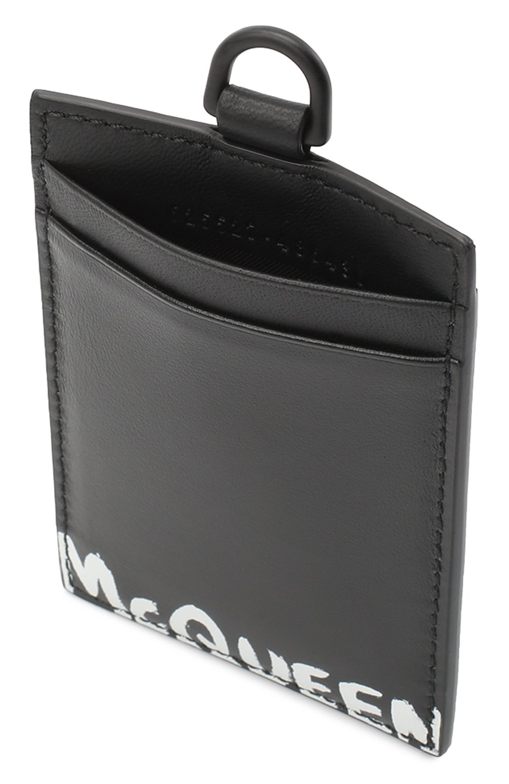 Мужской кожаный футляр для кредитных карт ALEXANDER MCQUEEN черного цвета, арт. 625527/1NT4B | Фото 8 (Материал: Натуральная кожа)