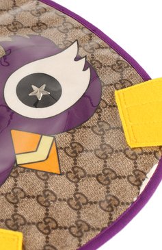 Детский нагрудник с ярким принтом GUCCI фиолетового цвета, арт. 480636/3K568 | Фото 3