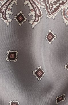 Мужской шелковый платок BRIONI серого цвета, арт. 071D00/P942C | Фото 2 (Материал: Текстиль, Шелк; Региональные ограничения белый список (Axapta Mercury): RU)