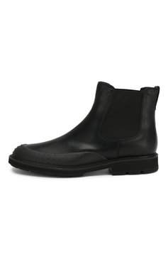 Мужские кожаные челси TOD’S черного цвета, арт. XXM05C00P20QAX | Фото 3 (Материал внутренний: Натуральная кожа; Материал утеплителя: Без утеплителя; Подошва: Плоская; Мужское Кросс-КТ: Сапоги-обувь, Челси-обувь; Длина стельки: 29, 29,4, 26,1, 26,5, 26,9, 27,4, 27,8, 28,2, 28,6)