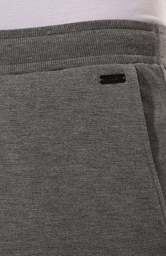 Мужские шорты из вискозы HANRO серого цвета, арт. 075039. | Фото 5 (Кросс-КТ: домашняя одежда; Материал сплава: Проставлено; Нос: Не проставлен о; Материал внешний: Вискоза)