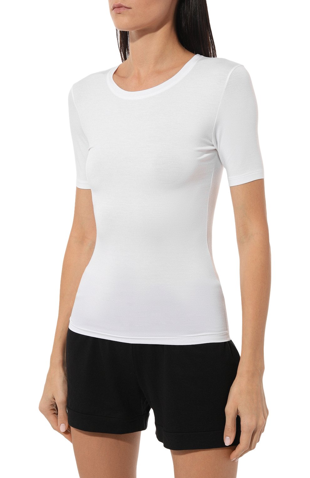 Женская футболка ZIMMERLI белого цвета, арт. 700-3450 | Фото 3 (Материал внешний: Синтетический материал; Материал сплава: Проставлено; Нос: Не проставлено; Женское Кросс-КТ: Футболка-белье)