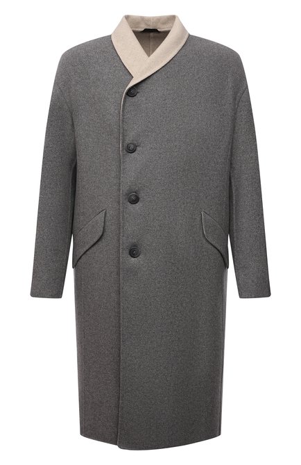 Мужской пальто из кашемира и шерсти GIORGIO ARMANI серого цвета по цене 472500 руб., арт. 1WG0L07R/T02S0 | Фото 1