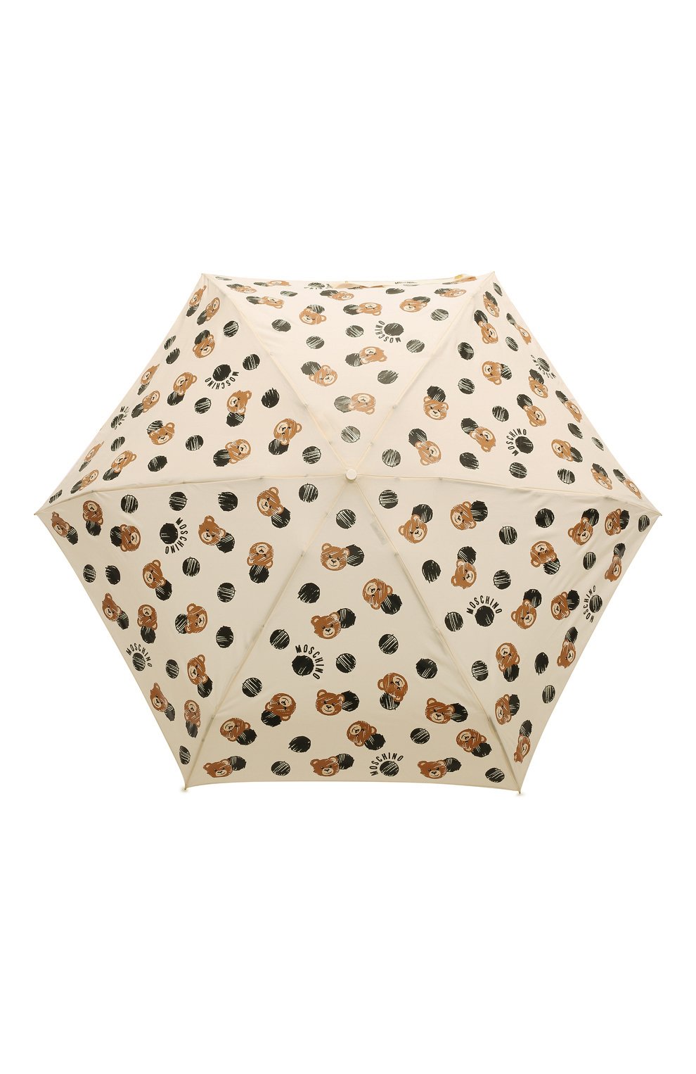 Женский складной зонт MOSCHINO кремвого цвета, арт. 8202-SUPERMINI | Фото 1 (Материал: Синтетический материал)