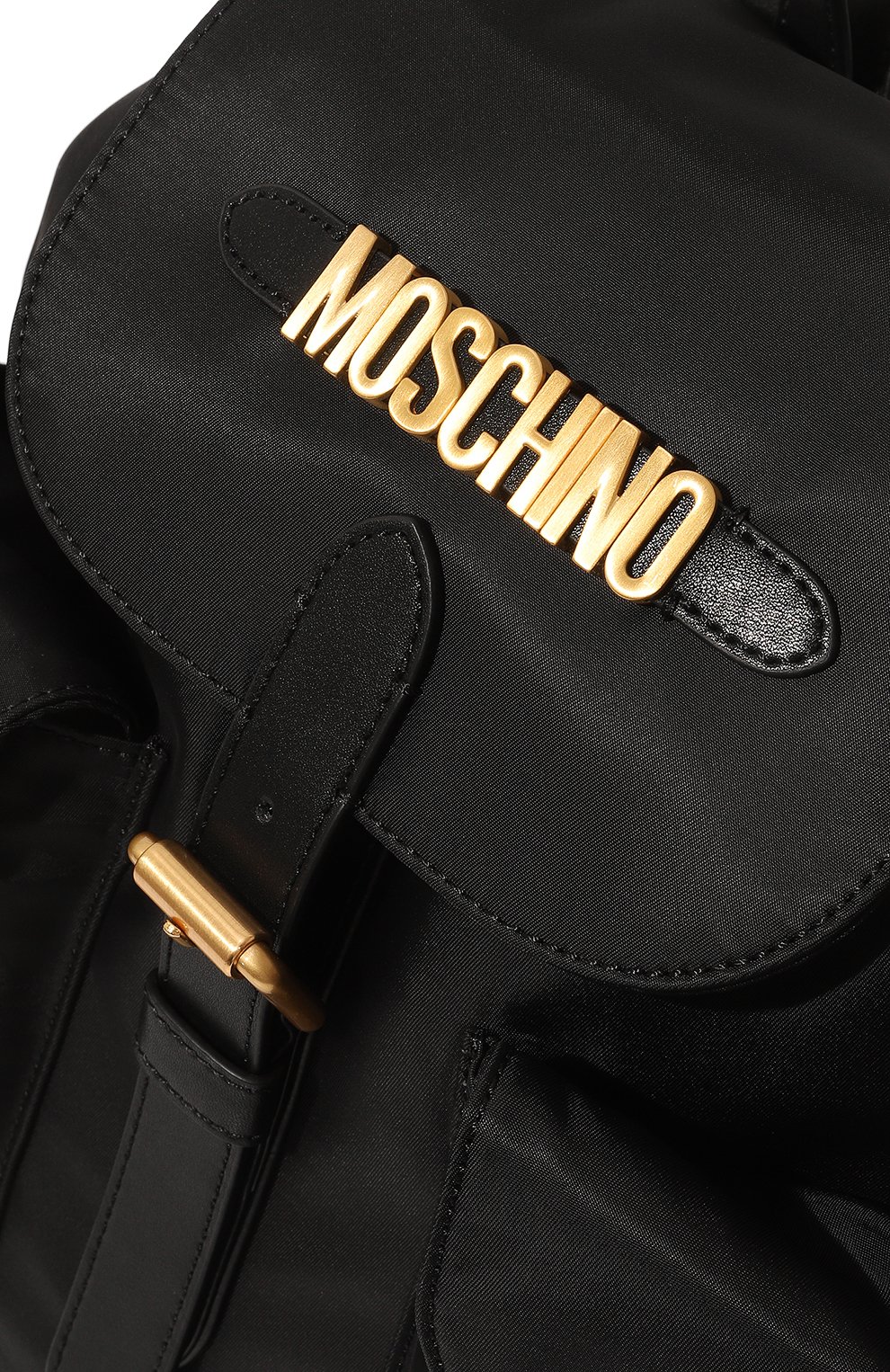 Женский рюкзак MOSCHINO черного цвета, арт. 2317 B7601/8202 | Фото 3 (Размер: medium; Материал: Текстиль; Стили: Кэжуэл)