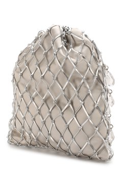 Женская сумка PRADA серебряного цвета, арт. 1BC075-2D6Q-F0118-OPO | Фото 2 (Сумки-технические: Сумки через плечо; Ремень/цепочка: На ремешке; Материал: Текстиль, Экокожа; Размер: small)