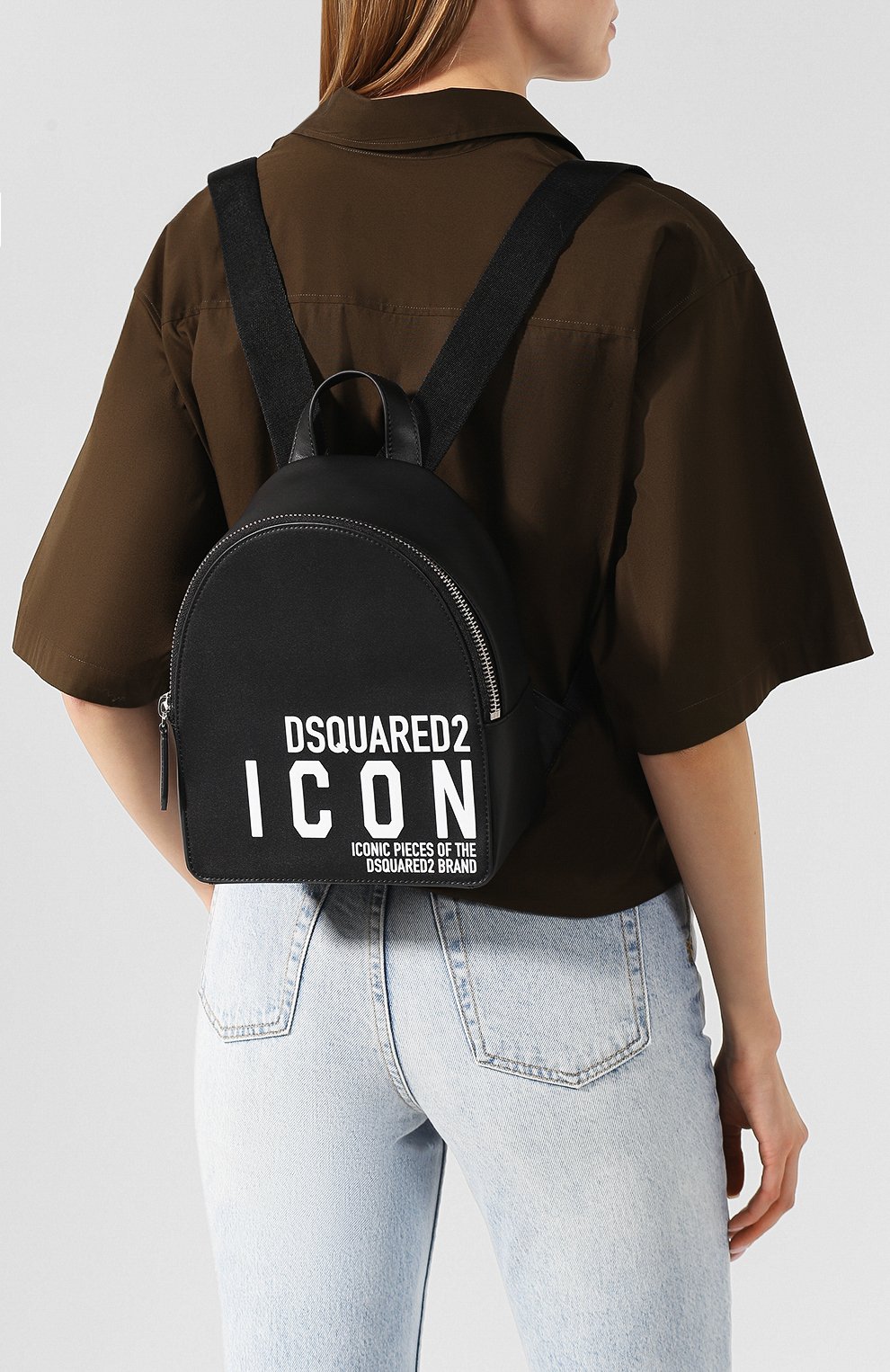 Женский черный рюкзак DSQUARED2 купить в интернет-магазине ЦУМ, арт ...