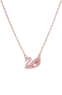 Женская колье dazzling swan  SWAROVSKI розового цвета, арт. 5469989 | Фото 3 (Статус проверки: Требуются правки, Проверена категория; Материал: Металл)