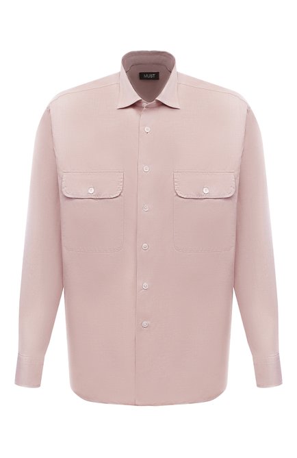 Мужская хлопковая рубашка MUST светло-розового цвета по цене 54600 руб., арт. CP0/P201 | Фото 1