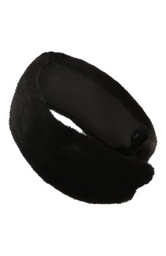 Женская повязка из меха норки FURLAND черного цвета, арт. 0019200110203300060 | Фото 2 (Женское Кросс-КТ: Шапка-тюрбан; Материал: Натуральный мех)