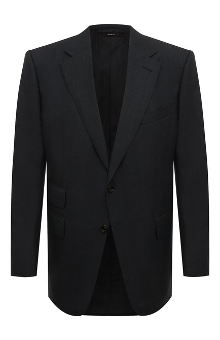 Мужской шерстяной пиджак TOM FORD темно-синего цвета по цене 0 руб., арт. 211R44/21AA43_1 | Фото 1