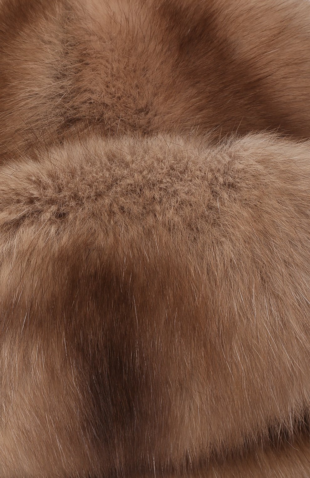 Женская шапка-ушанка из меха соболя FURLAND коричневого цвета, арт. 0106201910061200000 | Фото 4 (Материал: Натуральный мех)
