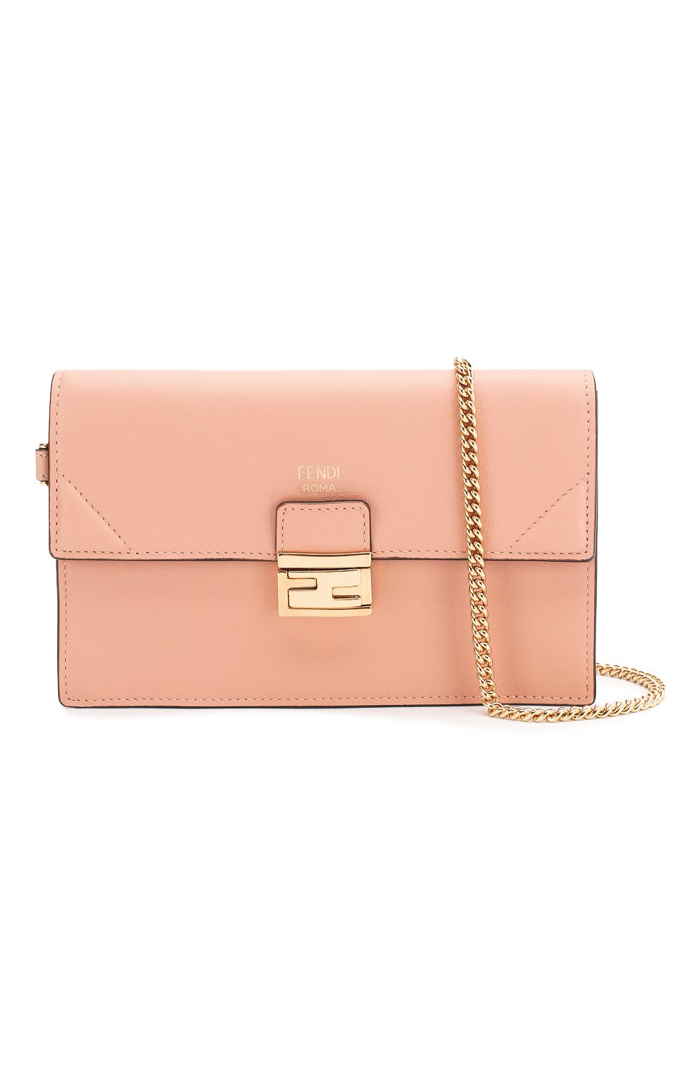 Женская сумка kan mini FENDI розового цвета, арт. 8M0435 A5DY | Фото 5 (Сумки-технические: Сумки через плечо; Материал: Натуральная кожа; Размер: mini; Ремень/цепочка: На ремешке)