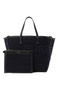 Женский сумка-шопер note medium BURBERRY темно-синего цвета, арт. 8044174 | Фото 7 (Сумки-технические: Сумки-шопперы; Размер: medium; Материал: Текстиль)