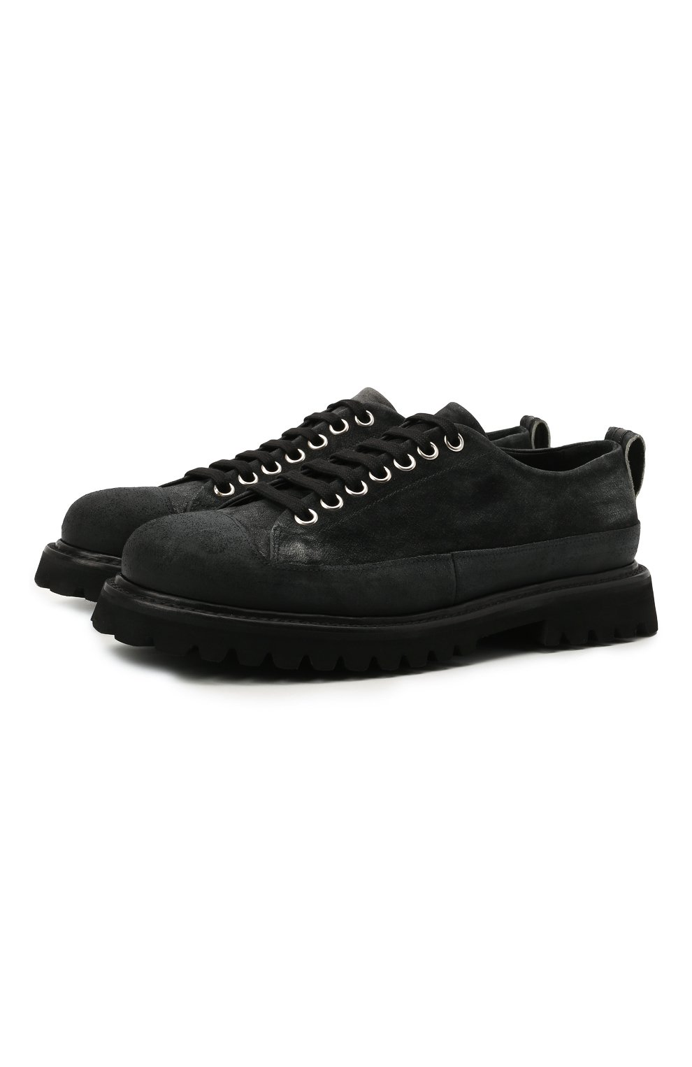 Мужские кожаные ботинки PREMIATA черного цвета, арт. 31914/BLED+N0BAR | Фото 1 (Мужское Кросс-КТ: Ботинки-обувь; Материал внутренний: Натуральная кожа; Материал утеплителя: Без утеплителя; Подошва: Плоская; Материал внешний: Замша)