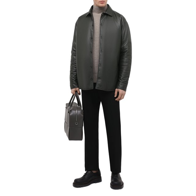 Кожаная рубашка Bottega Veneta  663218/V16H0 Фото 2