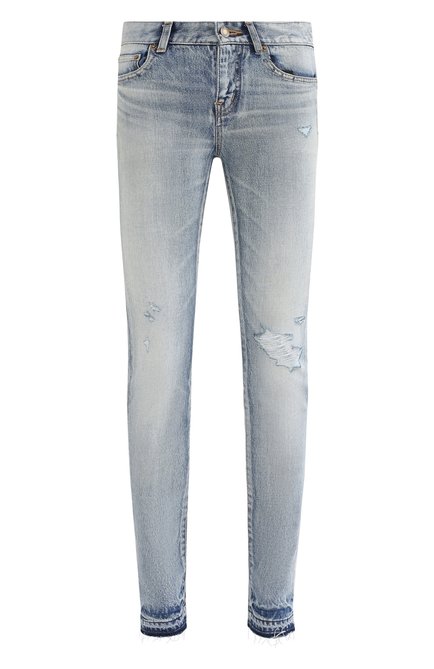 Женские джинсы SAINT LAURENT голубого цвета по цене 83950 руб., арт. 631263/Y372Z | Фото 1