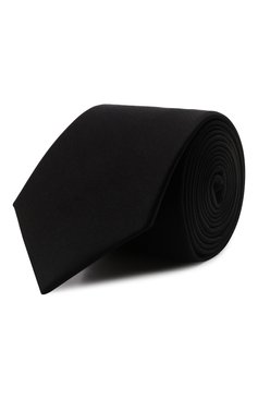Мужской шелковый галстук BURBERRY черного цвета, арт. 8025344 | Фото 1 (Материал: Текстиль, Шелк; Принт: Без принта; Материал сплава: Проставлено; Нос: Не проставлено)