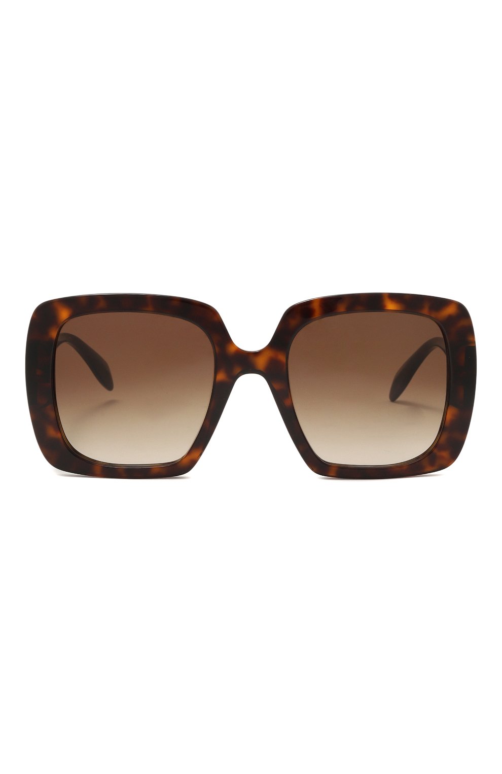 Женские солнцезащитные очки ALEXANDER MCQUEEN коричневого цвета, арт. AM0378S 002 | Фото 3 (Региональные ограничения белый список (Axapta Mercury): Не проставлено; Нос: Не проставлено; Материал: Пластик; Тип очков: С/з; Очки форма: Квадратные; Оптика Гендер: оптика-женское)