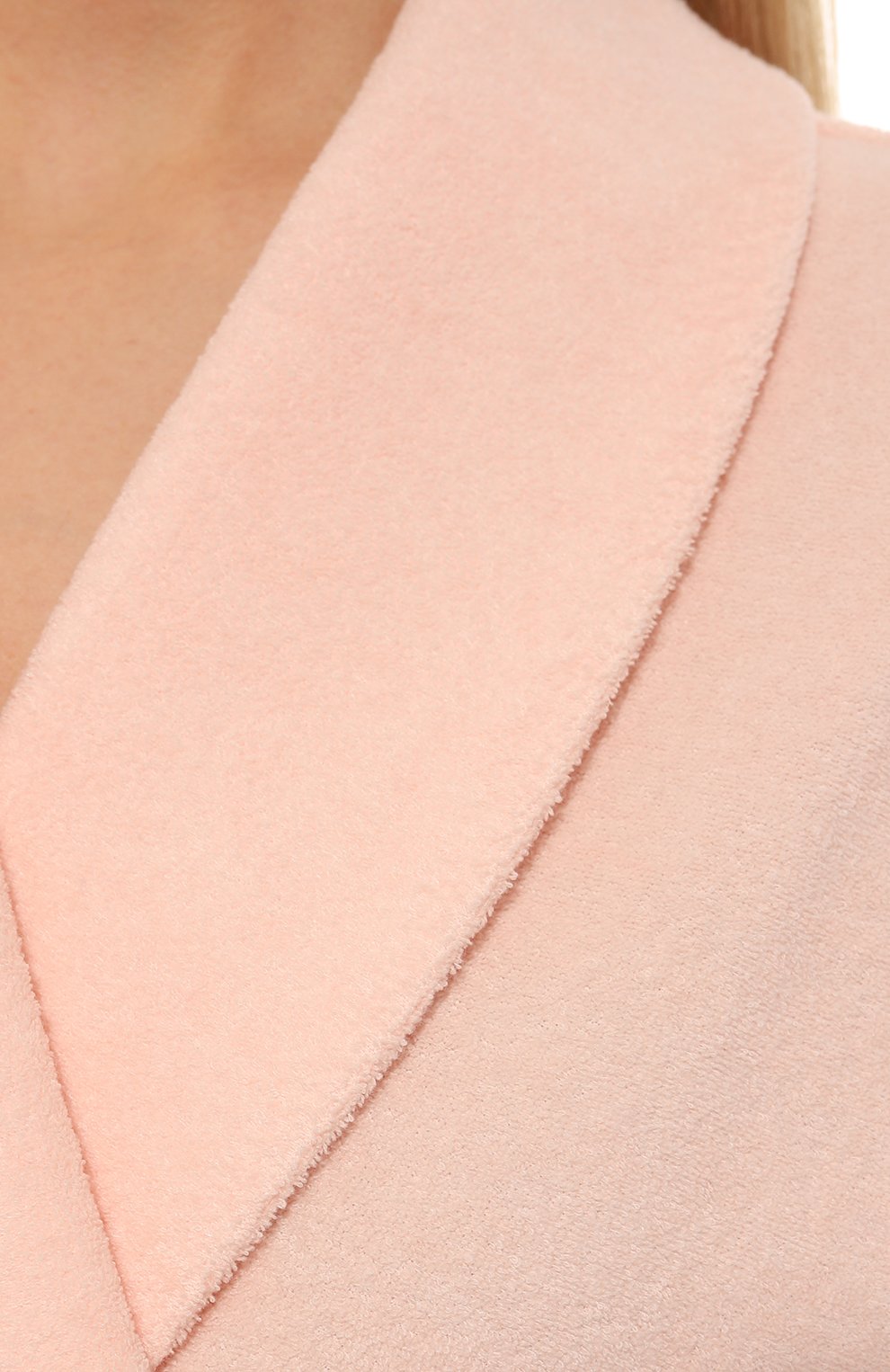 Женский халат HANRO розового цвета, арт. 077127. | Фото 5 (Материал внешний: Синтетический материал, Хлопок; Материал сплава: Про�ставлено; Нос: Не проставлено)