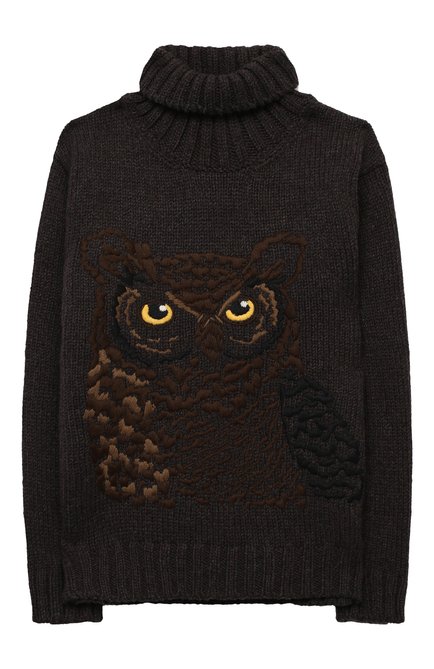 Детский шерстяной свитер DOLCE & GABBANA темно-коричневого цвета по цене 59950 руб., арт. L4KW77/JAVZA/8-14 | Фото 1